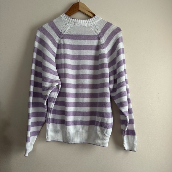 St. Michael Vintage 80's Lilac Stripe Sweater - Picture 5 of 6